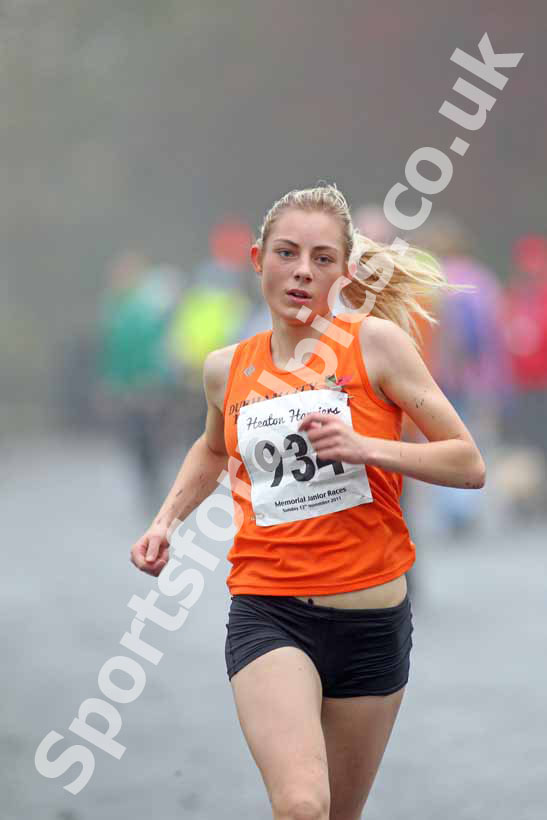 Junior womens winner 934, Heaton Harriers Memorial Road Race.